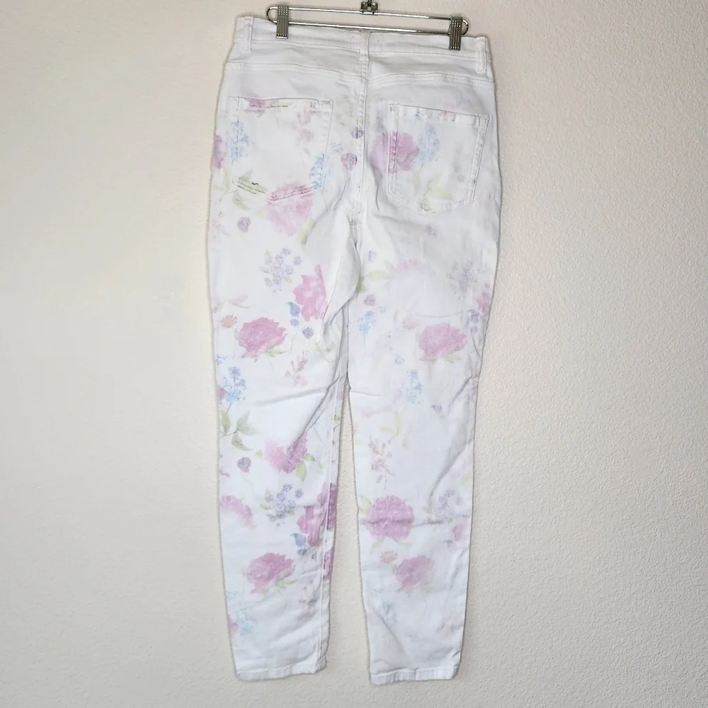 The Nu Vintage White Floral Jeans 31